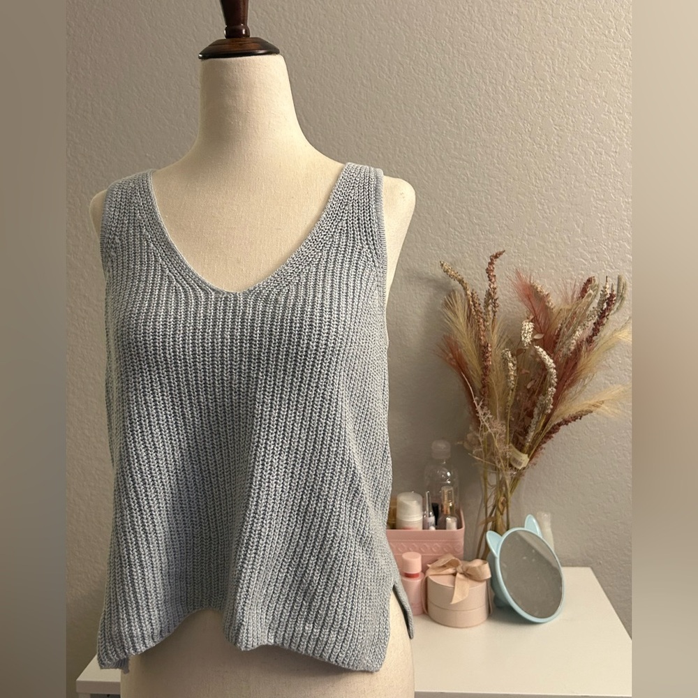 Splendid Light Blue Knit Tank Top